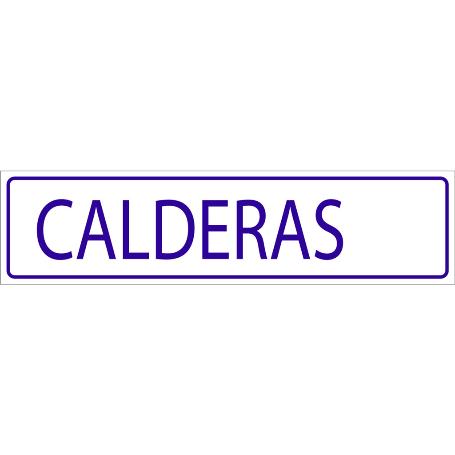 SEÑAL GLASSPACK ADHESIVA 250X62MM. CALDERAS
