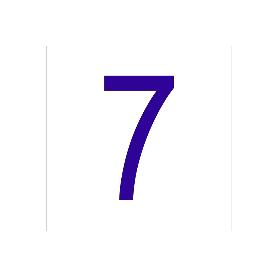 SEÑAL GLASSPACK ADHESIVA 62X62MM. 7 NÚMERO EN GLASSPACK