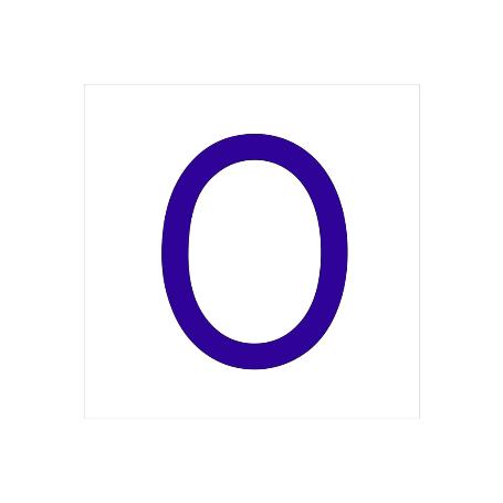 SEÑAL GLASSPACK ADHESIVA 62X62MM. O LETRA EN GLASSPACK