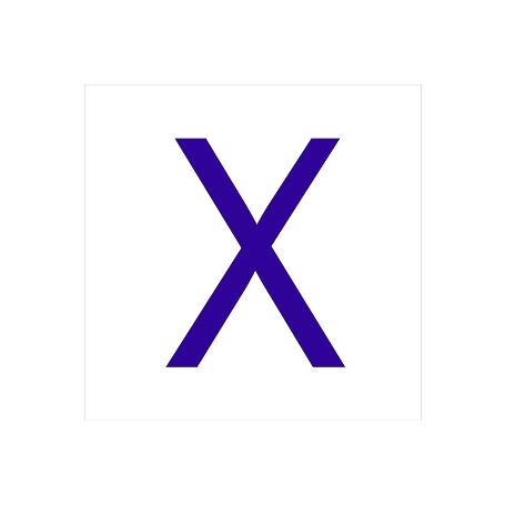 SEÑAL GLASSPACK ADHESIVA 62X62MM. X LETRA EN GLASSPACK