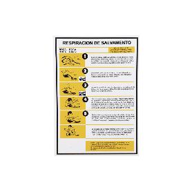 SEÑAL POLIESTIRENO 420X297MM. RESPIRACIÓN DE SALVAMENTO