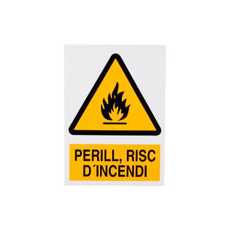 SEÑAL POLIESTIRENO 297X210 MM PERILL, RISC DINCENDI