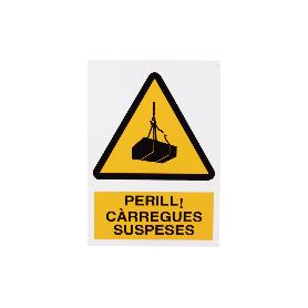 SEÑAL POLIESTIRENO 297X210 MM PERILL CARREGUES SUSPESES