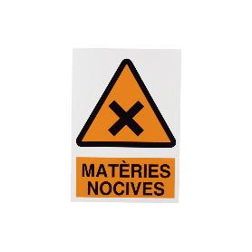 SEÑAL POLIESTIRENO 297X210 MM PERILL MATÈRIES NOCIVES