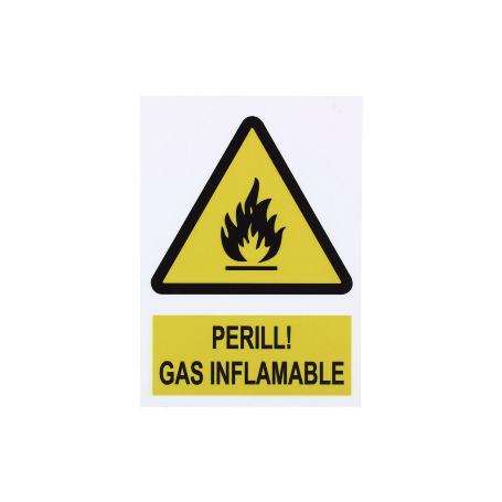 SEÑAL POLIESTIRENO 297X210 MM PERILL GAS INFLAMABLE