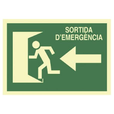SEÑAL LUMINISCENTE 297X210MM. SORTIDA DEMERGÈNCIA