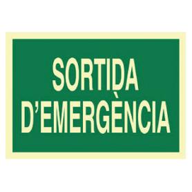 SEÑAL LUMINISCENTE 297X210MM. SORTIDA DEMERGÈNCIA