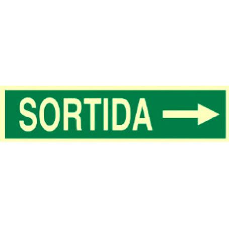 SEÑAL LUMINISCENTE 400X100MM. SORTIDA