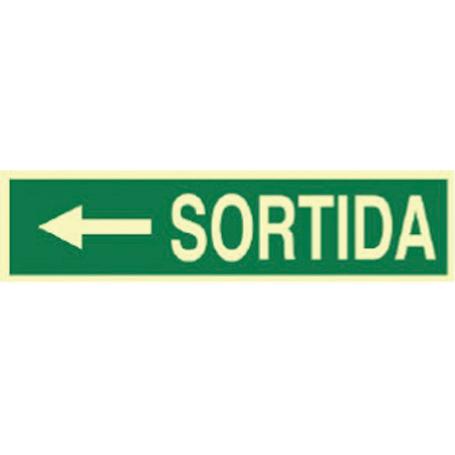 SEÑAL LUMINISCENTE 400X100MM. SORTIDA