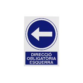 SEÑAL POLIESTIRENO 297X210 MM OBLIGATORI ESQUERRA