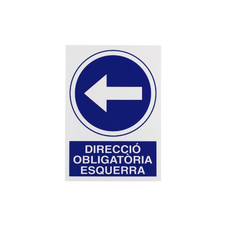 SEÑAL POLIESTIRENO 297X210 MM OBLIGATORI ESQUERRA