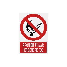SEÑAL POLIESTIRENO 297X210 MM PROHIBIT FUMAR I ENCENDRE FOC