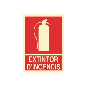 SEÑAL LUMINISCENTE 297X210MM. EXTINTOR DINCENDIS