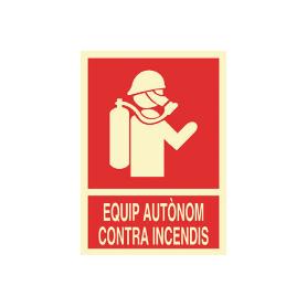 SEÑAL LUMINISCENTE 297X210MM. EQUIP AUTÒNOM INCENDIS