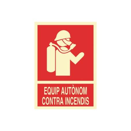 SEÑAL LUMINISCENTE 297X210MM. EQUIP AUTÒNOM INCENDIS