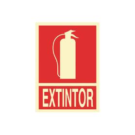 SEÑAL LUMINISCENTE 297X210MM. SEÑAL EXTINTOR EN CATALÁN