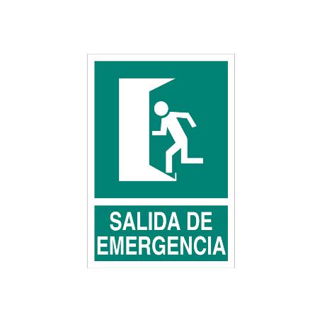 SEÑAL LUMINISCENTE 420X297MM. SALIDA DE EMERGENCIA TEXTO