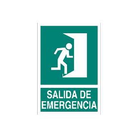 SEÑAL LUMINISCENTE 297X210MM. SALIDA DE EMERGENCIA TEXTO
