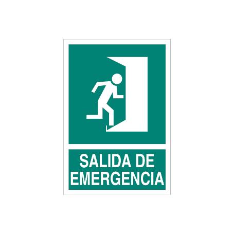 SEÑAL LUMINISCENTE 420X297MM. SALIDA DE EMERGENCIA TEXTO