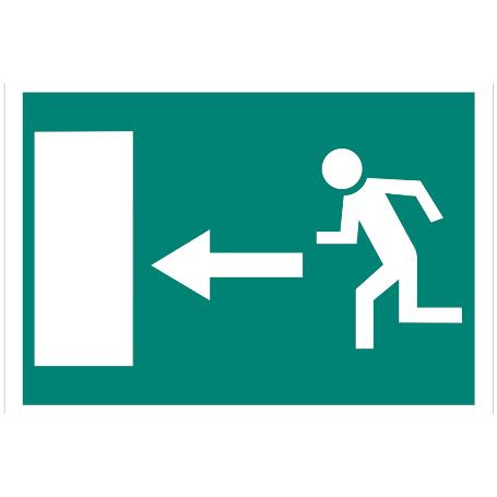 SEÑAL LUMINISCENTE 210X148MM. SALIDA EMERGENCIA IZQUIERDA