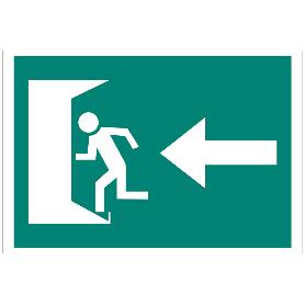 SEÑAL LUMINISCENTE 210X148MM. SALIDA EMERGENCIA IZQUIERDA