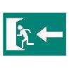 SEÑAL LUMINISCENTE 297X210MM. SALIDA EMERGENCIA IZQUIERDA