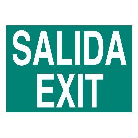 SEÑAL LUMINISCENTE 210X148MM. SEÑAL SALIDA / EXIT