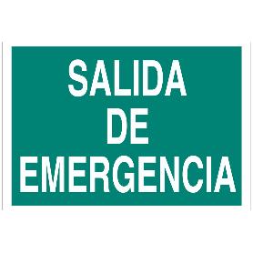 SEÑAL LUMINISCENTE 297X210MM. SALIDA DE EMERGENCIA TEXTO