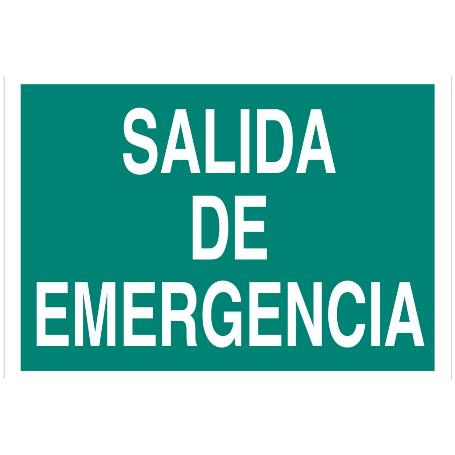 SEÑAL LUMINISCENTE 297X210MM. SALIDA DE EMERGENCIA TEXTO