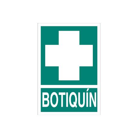 SEÑAL LUMINISCENTE 210X148MM. SEÑAL DE BOTIQUÍN LUMINISCENTE Y ADHESIVA