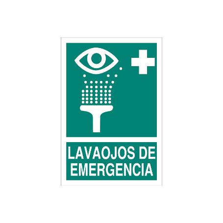 SEÑAL LUMINISCENTE 297X210MM. LAVAOJOS DE EMERGENCIA PICTOGRAMA + TEXTO