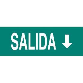 SEÑAL LUMINISCENTE 400X100MM. SEÑAL SALIDA ABAJO