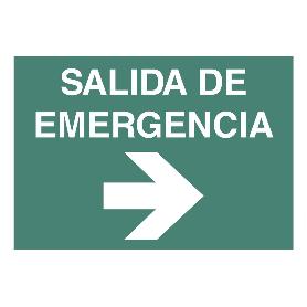 SEÑAL LUMINISCENTE 297X210MM. SALIDA DE EMERGENCIA TEXTO