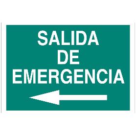 SEÑAL LUMINISCENTE 420X297MM. SALIDA DE EMERGENCIA TEXTO