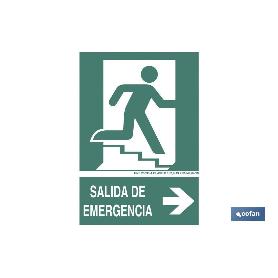 SEÑAL LUMINISCENTE 210X148MM. SALIDA DE EMERGENCIA TEXTO