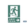 SEÑAL LUMINISCENTE 210X148MM. SALIDA DE EMERGENCIA TEXTO