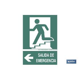 SEÑAL LUMINISCENTE 210X148MM. SALIDA DE EMERGENCIA TEXTO