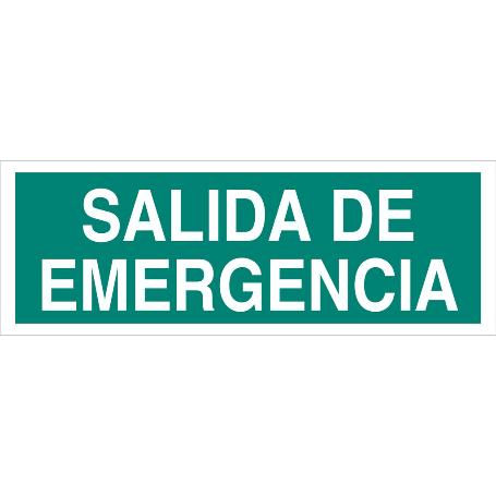 SEÑAL LUMINISCENTE 400X100MM. SALIDA DE EMERGENCIA TEXTO