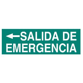 SEÑAL LUMINISCENTE 400X100MM. SALIDA DE EMERGENCIA TEXTO