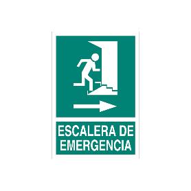 SEÑAL LUMINISCENTE 210X148MM ESCALERA DE EMERGENCIA