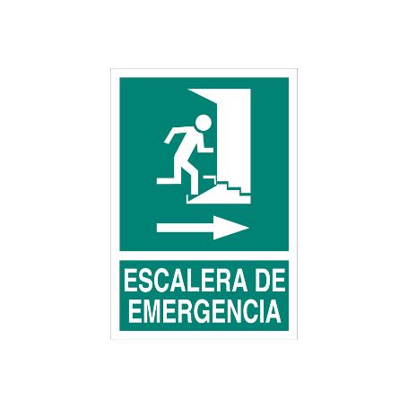 SEÑAL LUMINISCENTE 210X148MM ESCALERA DE EMERGENCIA