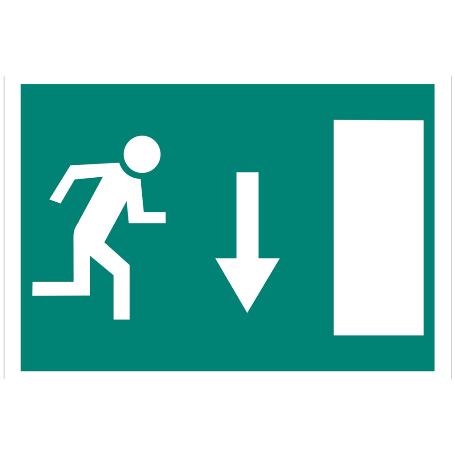 SEÑAL LUMINISCENTE 210X148MM SALIDA EMERGENCIA ABAJO