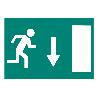 SEÑAL LUMINISCENTE 297X210MM. SALIDA EMERGENCIA ABAJO