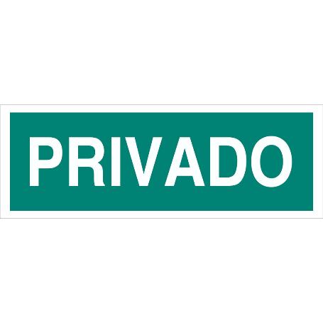 SEÑAL LUMINISCENTE 400X100MM PRIVADO