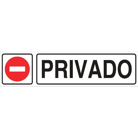 SEÑAL GLASSPACK ADHESIVA 250X62MM. PRIVADO