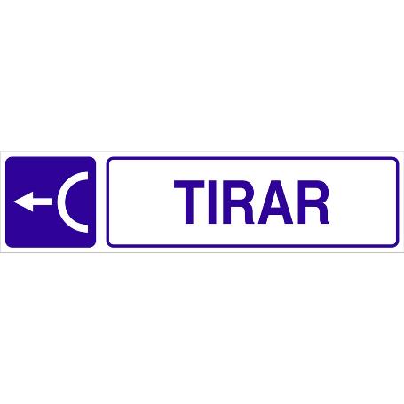 SEÑAL GLASSPACK ADHESIVA 250X62MM. TIRAR