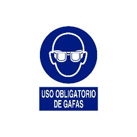 SEÑAL ADHESIVA 148X105MM. USO OBLIGATORIO DE GAFAS