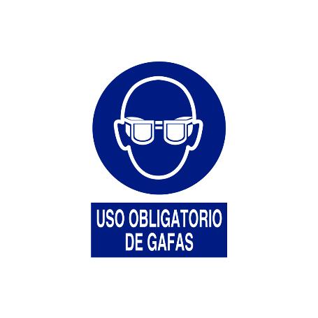 SEÑAL POLIESTIRENO  297X210MM. USO OBLIGATORIO DE GAFAS