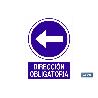 SEÑAL POLIESTIRENO  297X210MM. DIRECCIÓN OBLIGATORIA