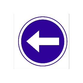 SEÑAL POLIESTIRENO 297X297MM. OBLIGATORIO IZQUIERDA